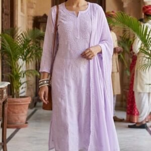Chikankari muslin kurti
